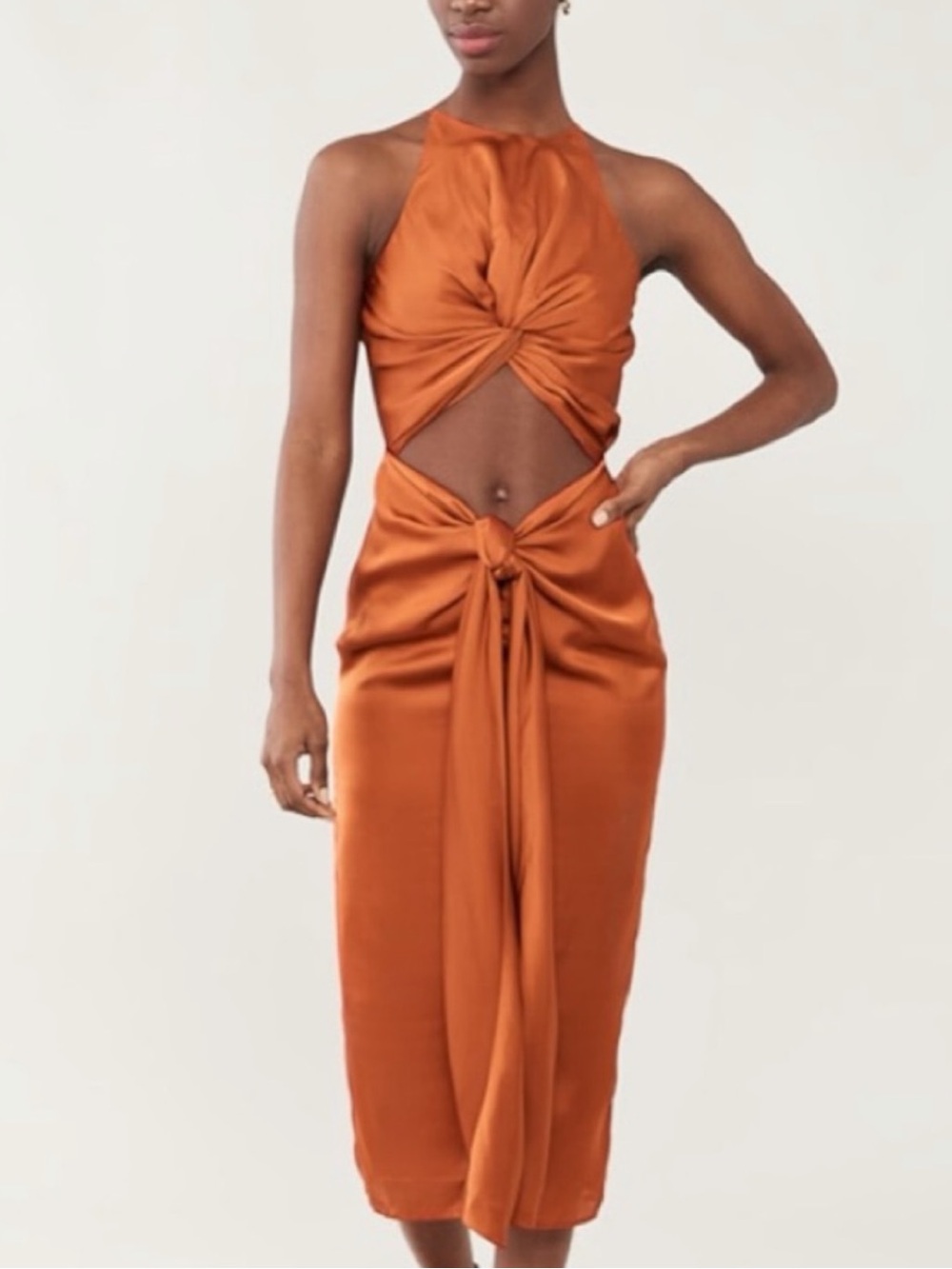 Andrea Iyamah Reni knotted dress